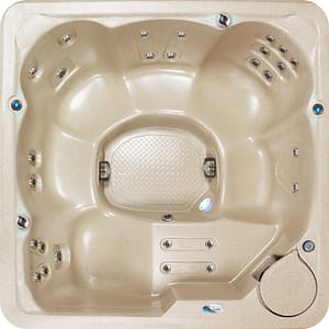 g2 legend 28 strongspa the durasport series. this spa is a tan color wih 28 jets comfortable for about 3-4 people